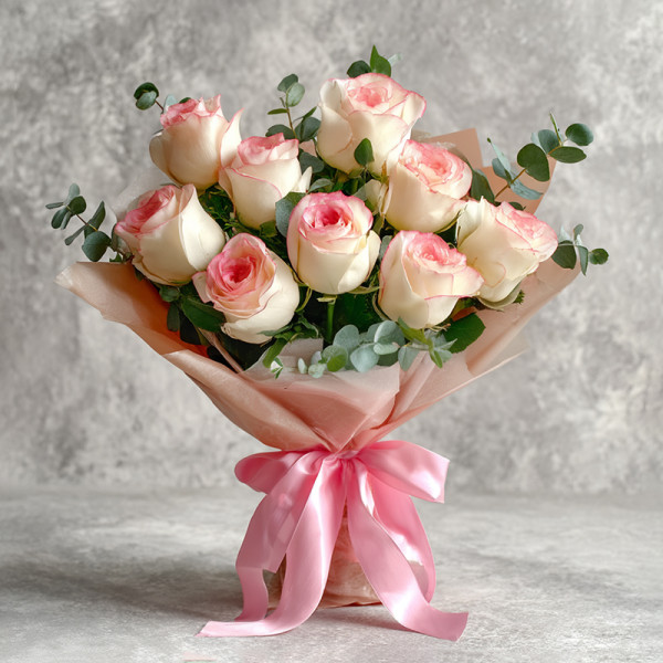 Whispers of Devotion – A Soft Serenade of Jumilia Roses in Blush and Light